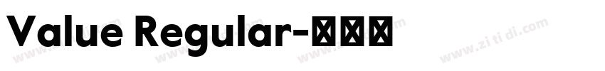 Value Regular字体转换